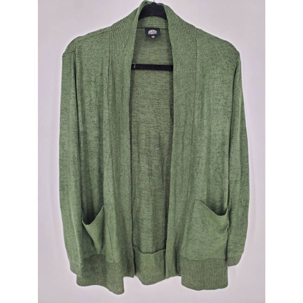 Bobeau NWT Women's Green open front soft cardigan sweater Size Petite XSmall